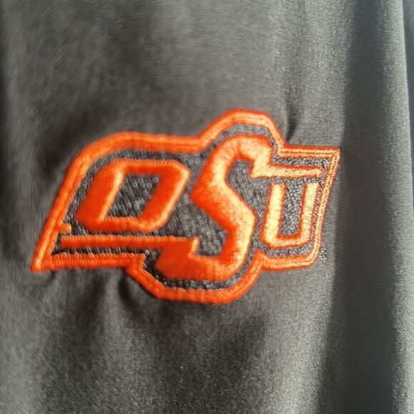🔥🏈 OKLAHOMA STATE COWBOYS Cutter & Buck Lightweight Quarter Zip Pullover Sz L - Picture 5 of 9